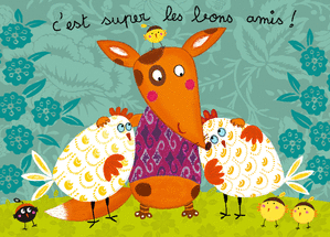 Carte petites attentions Bonjour des bons amis